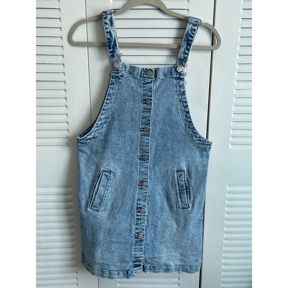 Celebrity Pink Women's Denim Skirt Romper in size Small Adjustable Straps - Picture 1 of 6